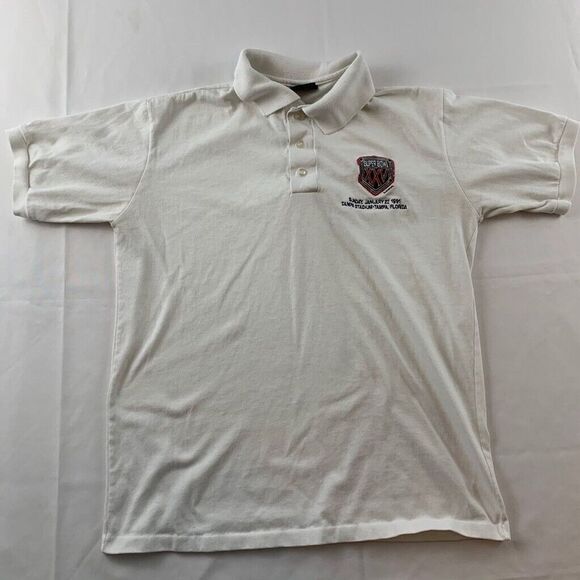 Other - Super Bowl‎ XXV Tampa Stadium Dolphin Cove Mens Polo Shirt White Short Sleeves M